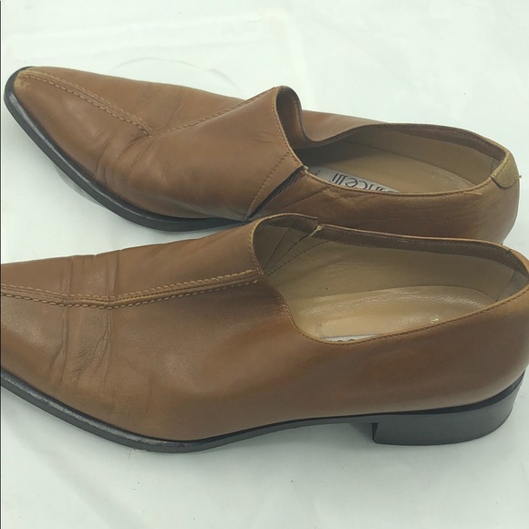 Botticelli Leather Brown Slip On Shoes Italy - Picture 1 of 10